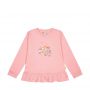 Steiff Langarmshirt Sweatshirt Hase und Maus Motiv rosa pink peony Mini Girl NEU L002123221 Winter