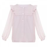 Patachou Kinder Bluse mit Rüschen 1/1 Arm Ganzarm Shirt rosa Mädchen Luxus BL2733509 Neu