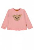 STEIFF Sweatshirt mit Rüsche rosa Quietscher barely pink rose Mini Girl New Basics NEU 6913113