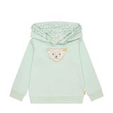 Steiff Hoodie Sweatshirt Teddy mit Brille harbor gray grün mint Mini Girl NEU L002211217 Sommer 2022